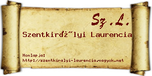 Szentkirályi Laurencia névjegykártya